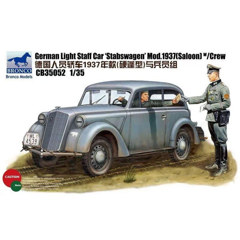 BRONCO Echelle 1/35 Voiture Allemande 'Stabswagen'Mod.1937(Saloon) - La bourse des jouets