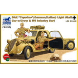 BRONCO echelle 1/35 Dak Topolino Light Staff Car w/Crew & IF8 Infantry Car - La bourse des jouets