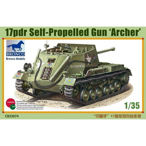 BRONCO Echelle 1/35 17pdr Self-Propelled Gun Archer - La bourse des jouets
