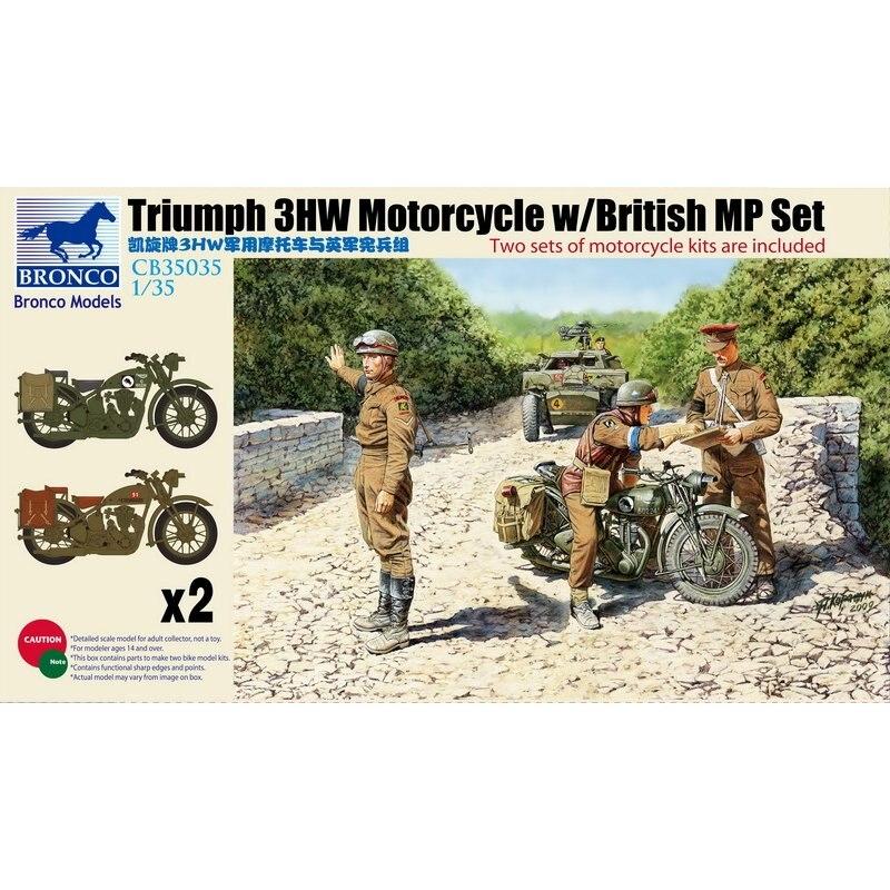 BRONCO Triumph 3HW moto avec police militaire anglaise. - La bourse des jouets