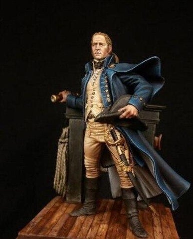 Echelle 1/24 75mm Royal Naval Captain en resine, 1805 - La bourse des jouets