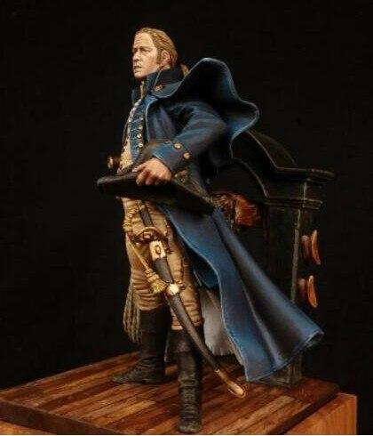 Echelle 1/24 75mm Royal Naval Captain en resine, 1805 - La bourse des jouets