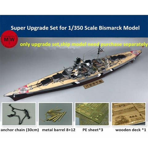 1/350 Bismarck  for Tamiya 78013/for Revell 05040/for HobbyBoss 80601 Model CYE013(pont en bois) - La bourse des jouets