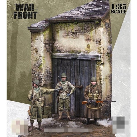 1/35 figurine Soldat americain en hiver mur inclus - La bourse des jouets