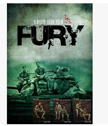 5 figurines en résine , equipage du film Fury - La bourse des jouets